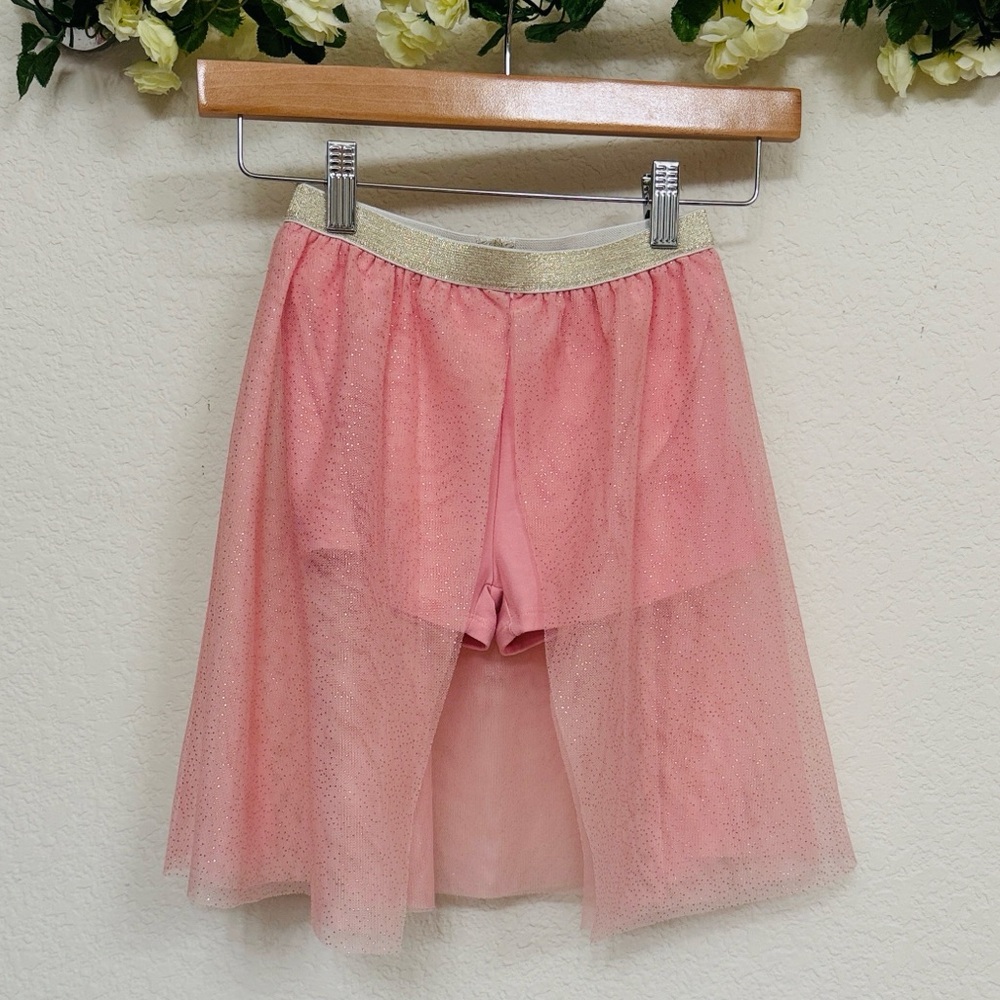 Little Lass • Ballerina Bubblegum Pink Shimmering Layered Split Tulle Skort